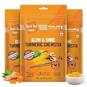 Buy BARK Out Loud by Vivaldis Glow & Shine Turmeric Chewstix Fresh ...