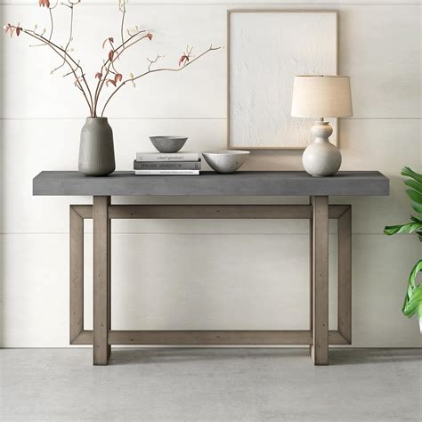 Amazon.com: THINK 30 Contemporary Console Table with Wood Top, Extra ...