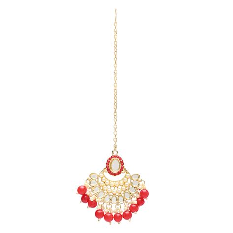 Etnico Gold Plated Traditional Kundan & Pearls Choker Necklace Set Gif ...
