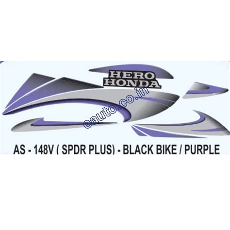 Graphics Sticker Set for Hero Honda Splendor Plus | Black Vehicle | Pu