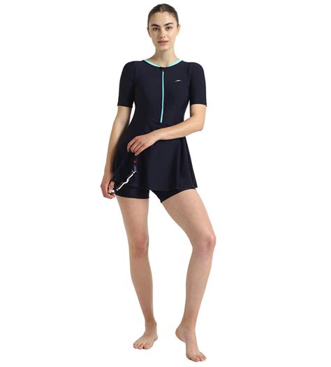 Buy Speedo Women's Endurance10 Closedback Sleeved Swimdress With Boyleg ...