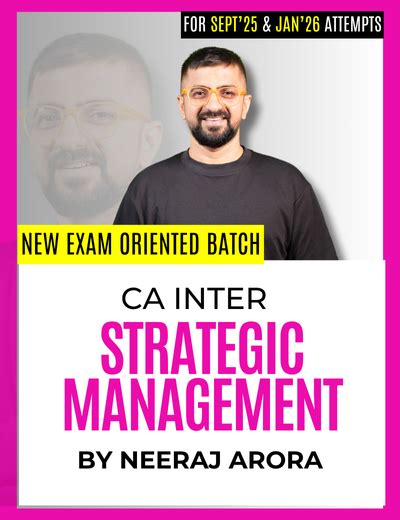 CA Inter SM Exam Oriented Fast Track Batch by Neeraj Arora | Class Connect