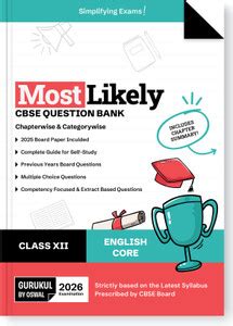 Gurukul By Oswal English Core Most Likely CBSE Question Bank for Class ...
