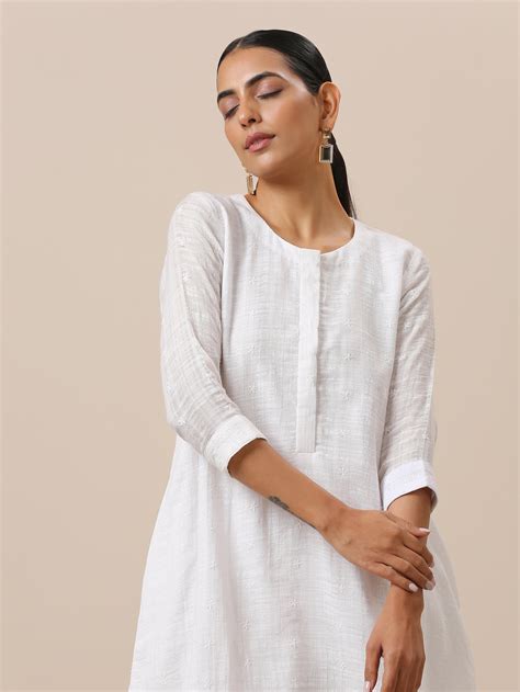 Cotton White Embroidered Short Co-Ord Set – trueBrowns