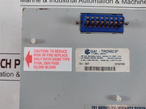 Gai-tronics 751-001 Page/Party System Amplifier With 69701-010 Pcb ...