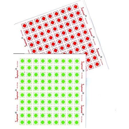 IMPRINT Self Adhesive 180 Veg Round Stickers Green Dot with Green ...