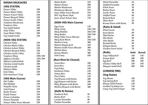 Menu at Indian swad, New Delhi, C-18 Shop no.B-1 First Floor