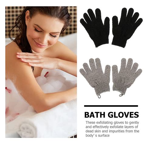 Buy Beaupretty 2pairs Scrubbing Massage Women Spa Bathing Grey ...