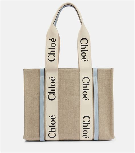 Chloe - Woody Medium canvas tote bag Chloe