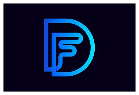 Letter DF Logo Icon Sign Design Simple Grafik Von tanvir enayet ...