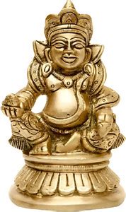 Vastu Mandir Brass Kuber Ji Statue | Idol for Home and Office Metal ...