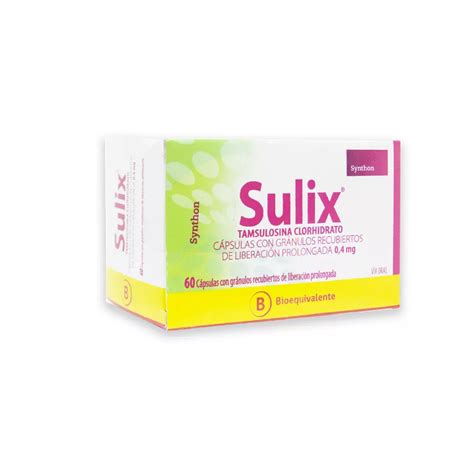 Sulix Tamsulosina 0,4 mg x 60 comprimidos - CENABAST - FARMATICA
