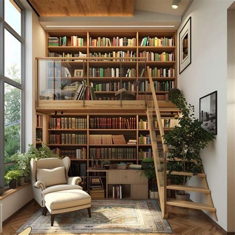 Image result for Library Ladder with Rail