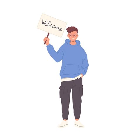 Teenager boy student in trendy outfit waiting someone standing with ...