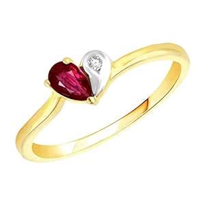 Vidhi Jewels Gold Plated Lovely Bonded Heart Alloy & Brass Finger Ring ...