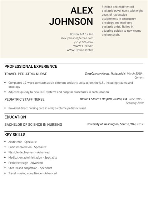 25 Best Pediatric Nurse Resume Examples and Templates for 2026 ...