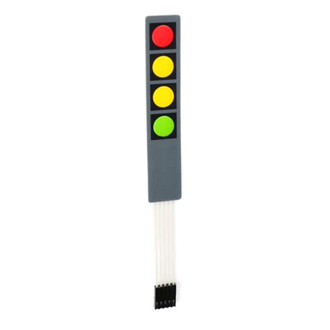 12V 4-Key Matrix Membrane Switch 107x20x0.8mm Membrane Switch – REES52