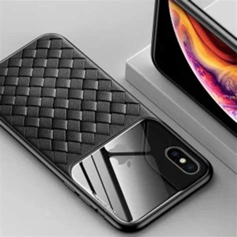 BASEUS ® Apple iPhone XS Max Weaving Glass Series Cross-Knitt Heat ...