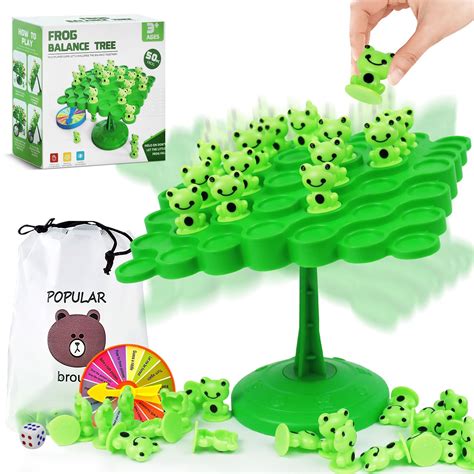 Buy Balance Games for Kids, Frog Swing Stack Balance Game, Two-Player ...