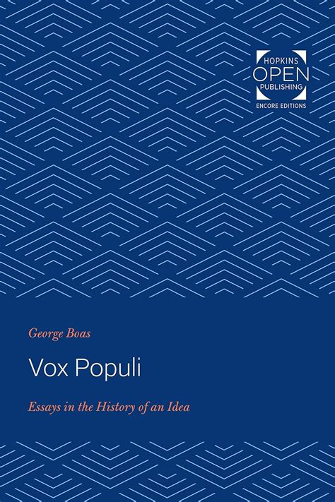 Vox Populi: Essays in the History of an Idea (Seminar in the History of ...