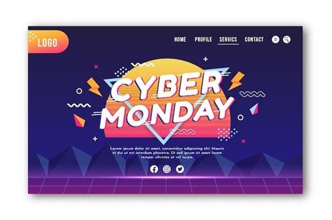 Gradient Cyber Monday Landing Page | Kostenlose Vektor
