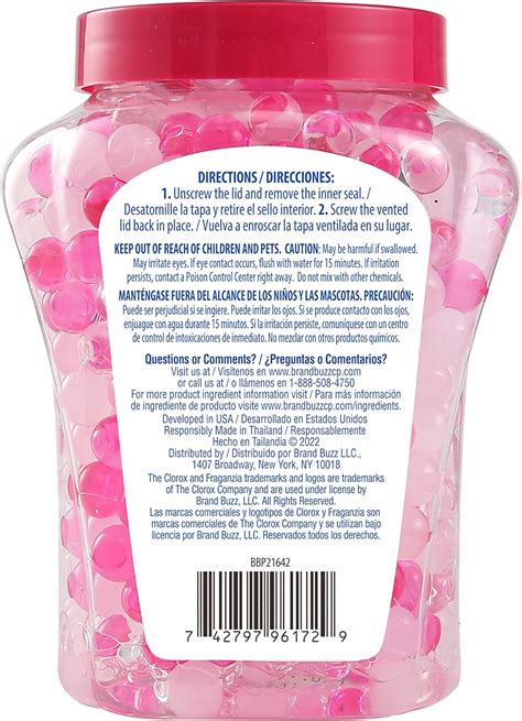 Buy Clorox Fraganzia Air Freshener Crystal Beads Sweet Rosewater 12oz ...