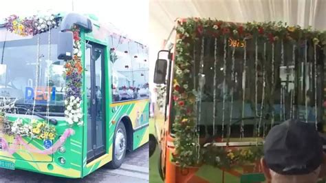Delhi's DEVI buses turn from green to saffron: CM Rekha Gupta flags off ...
