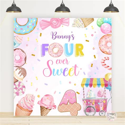 Candyland Donut Theme Birthday Party Cutouts – Ezyprints Studio