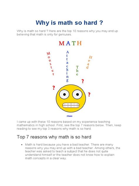 Why Is Math so Hard 的图像结果