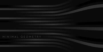 Black wavy stripes abstract technology geometric background | Premium ...