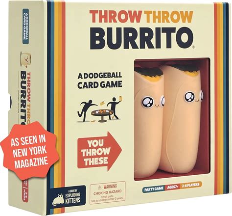Throw Throw Burrito By Exploding Kittens-A Dodge Ball Card Game-Family ...