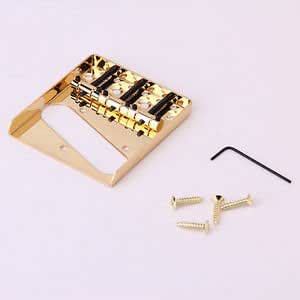Golden ASHTRAY Bridge 3 Compensated Saddle & Spanner Screw for Fender ...