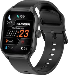 GameSir Lumina Black Smartwatch with Bluetooth, Fitness & Heart Rate ...
