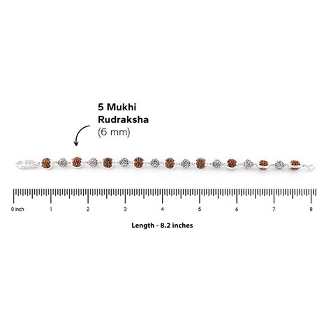 Rudraksha Silver Om Beads Capping Bracelet – Prinjal Jewels