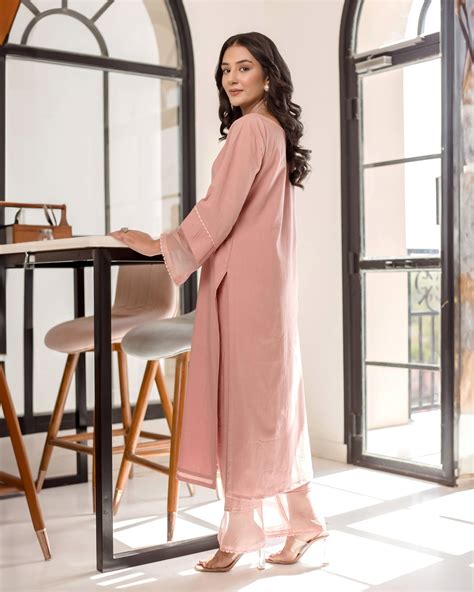 Shop Persica Peach Solid Cotton Coord Set for Women Online in India at ...