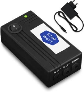 STARWATT WiFi Router Mini UPS Three Voltage 5V / 9V / 12V Output with ...