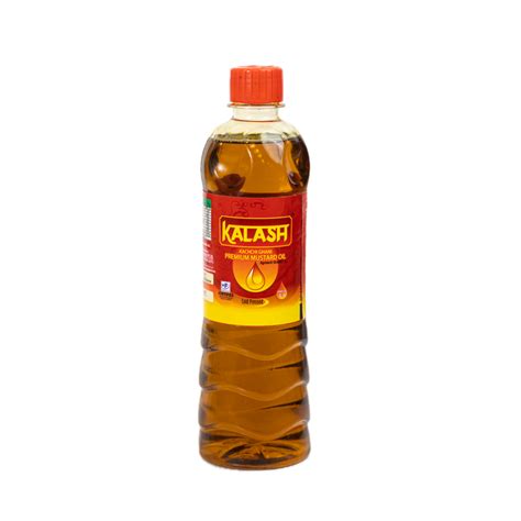 Kalash Kachi Ghani Pure Mustard Oil, 500ml PET Bottle – Kalash Oil