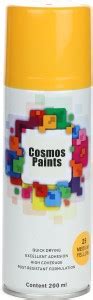 Cosmos Paints Yellow Spray Paint 200 ml Price in India - Buy Cosmos ...