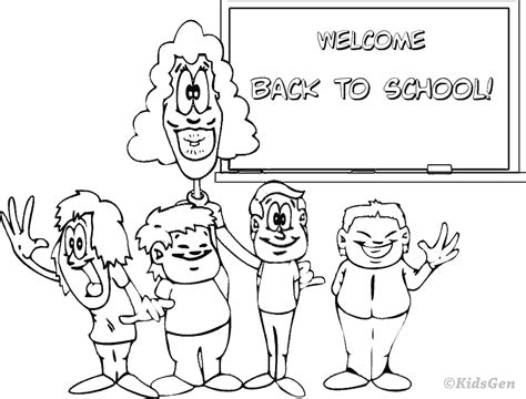 Back to School Coloring Pages – Free Images to Color for Kids | KidsGen