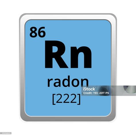 Periodic Table Element Radon Stock Illustration - Download Image Now ...