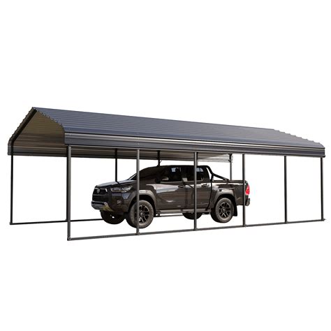 Alphamarts 12 x 25 Ft Heavy Duty Carport with Galvanized Steel Roof ...
