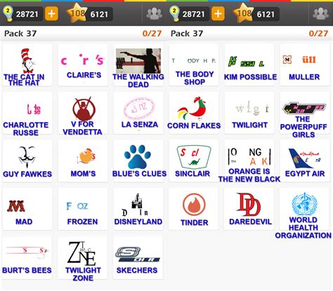 Logo Game Answers Pack 6 Cheats