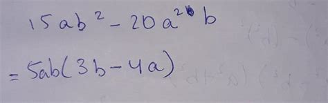 Factorise: 15ab^2 − 20 a^2b - Brainly.in