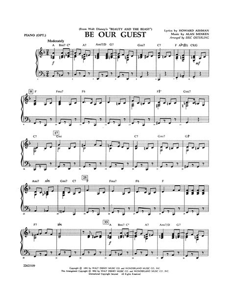 Be Our Guest (from Beauty And The Beast) (arr. Eric Osterling) - Piano ...