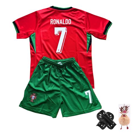 Kids Soccer Jersey Boys Football Uniforms For Ronaldo Fan Shirt Short ...