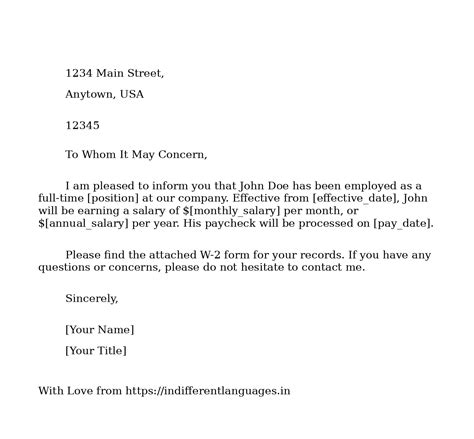 2 Examples of Simple Salary Certificate Format Word