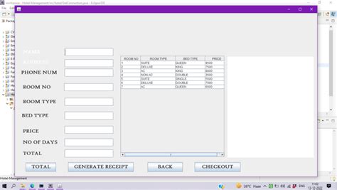 Image result for Hotel Management System Sample Methods That Performed in Java