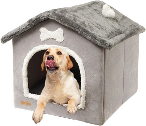 Amazon.com: Shakven Foldable Dog House Kennel Bed,Indoor Dog House Warm ...