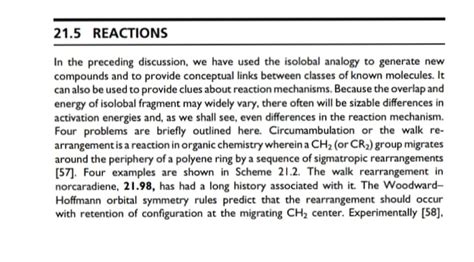 isolobal analogy in reactions - 21 REACTIONS In the preceding ...