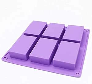 Bakefy 6 Cavity Cavities Silicone Baking Mold DIY Handmade Soap Making ...